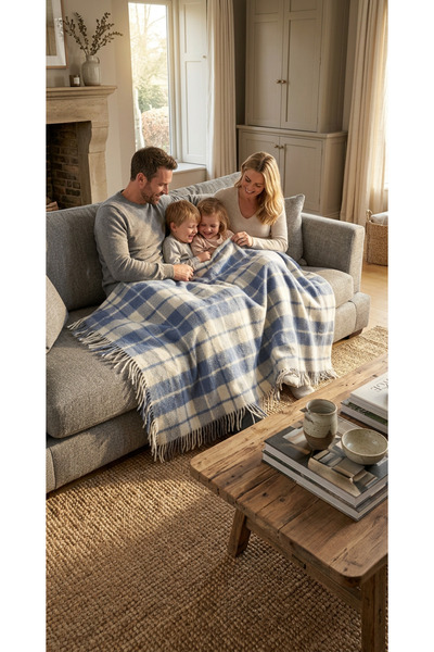 GENÇEV HOME COLLECTİONS Wool Single Person Tv Blanket Scottish Decor Blanket ...