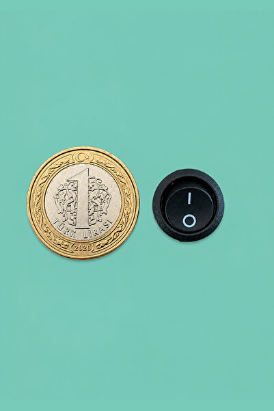 tabis Yuvarlak Mini Anahtar | 2 Pin 15 mm | Aç Kapa On-Off Işıksız Switch Min...