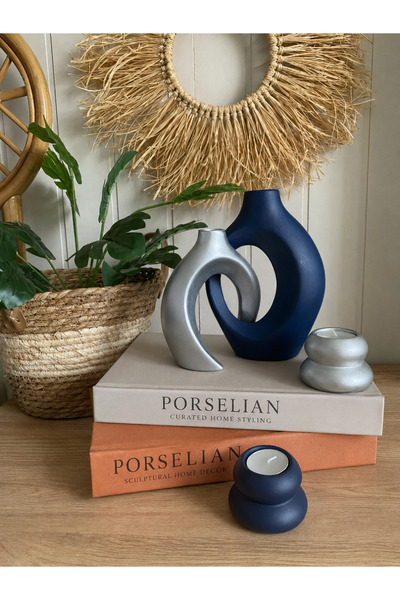 Porselian Set de vază și suport pentru lumânări Bohemian Lover, Sarmaşık