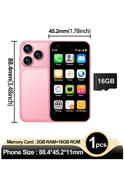 Choice3 بطاقة ذاكرة SERVO 2G 16g وردية اللون N 16GB TF، هاتف ذكي صغير يعمل بن...