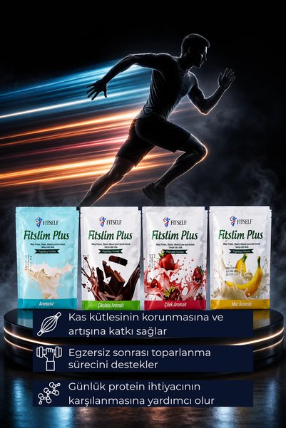 Fitself Fitslim Plus Protein Powder Variety Pack (4 Sachets) + Shaker with Gift