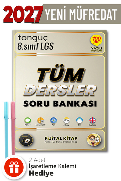 Tonguç Yayınları 8. Sınıf Tüm Dersler Soru Bankası + Hediyeli
