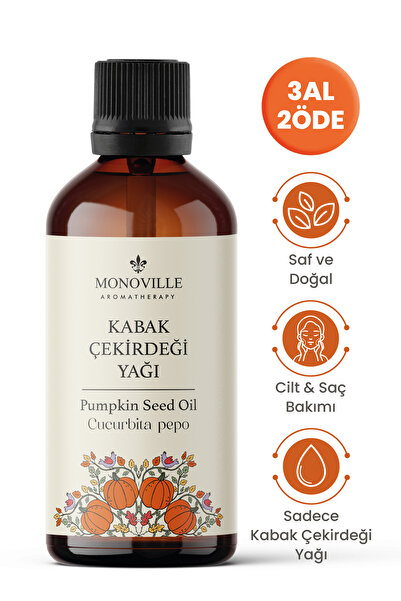 Monoville Kabak Çekirdeği Yağı 100 ml Saf ve Doğal (Pumpkin Seed Oil)