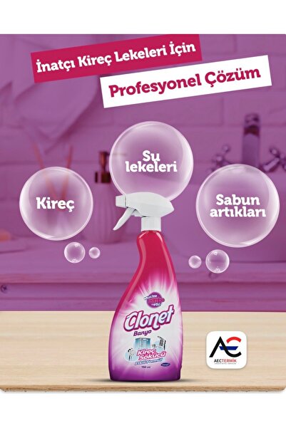 Diversey Taski Clonet Sprey 750 Ml - Kireç Sökücü, Banyo, armatür, evye duşakabin ve seramik temizleyici ( siyah armatür ve evye temizleyicisi )