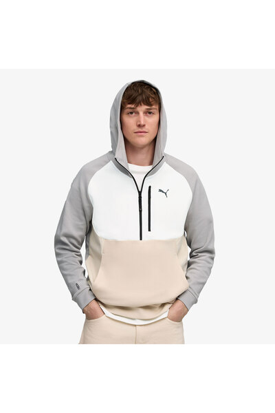 Puma Tech Half Zip Erkek Krem/Gri Sweatshirt