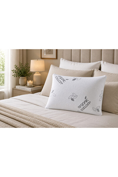 Uykuva CottonPure™ Organik Pamuk Ortopedik Visco Yastık 60x40x13 cm Hassas Ci...