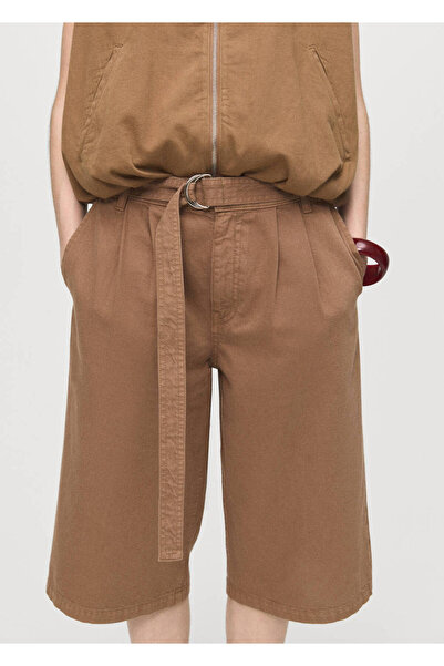 MANGO Woman Gürtel-Denim-Bermuda-Jorts