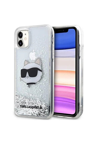 Karl Lagerfeld KLHCN61LNCHCS iPhone 11/ XR argintiu/carcasă rigidă argintie c...