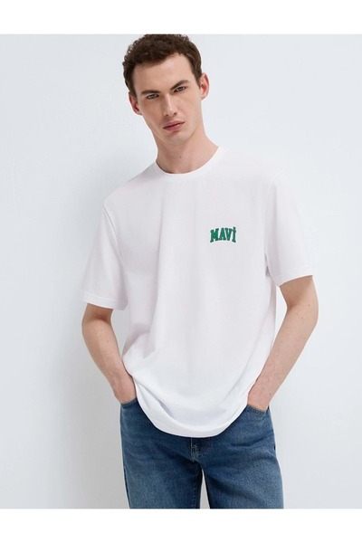 Mavi M0611714 Printed T-Shirt Men's T-Shirt White