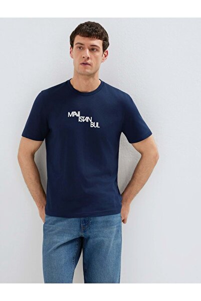 Mavi M0612274 Istanbul Printed T-Shirt Men's T-Shirt Dark Blue