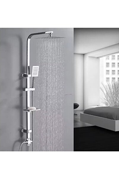 FAWER Faucet & Shower Ful Krom Kare Yağmurlama Robot Duş Seti - 400KK