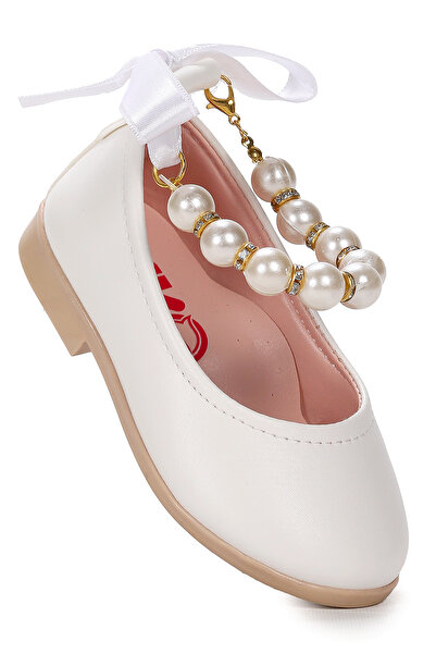 Kiko Kids Blanch Skin Pearl Elastic Girls' Ballerina Shoes