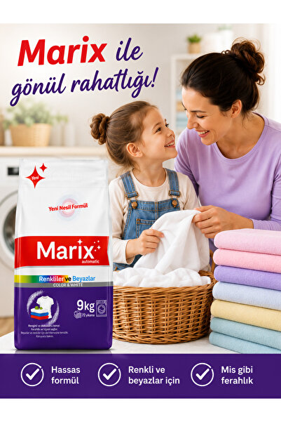 marix Toz Çamaşır Deterjanı Renkliler ve Beyazlar İçin Toz Çamaşır Deterjanı ...