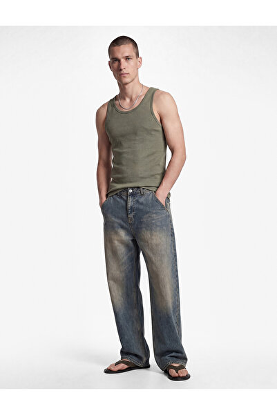 Koton Kolsuz Pamuklu Bisiklet Yaka Slim Fit Atlet