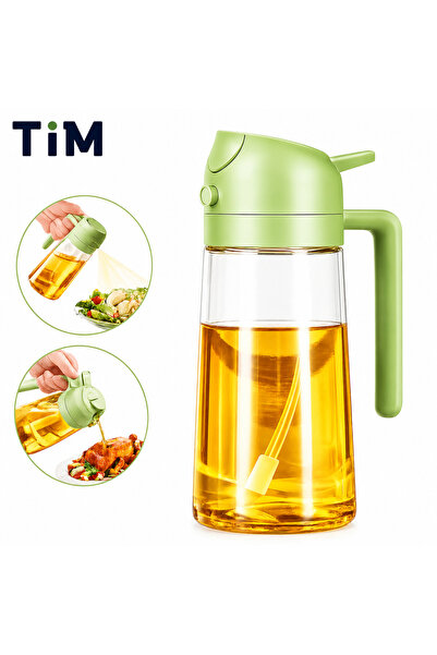 Tim Spray de ulei 2 în 1 250 ml, pulverizator și recipient pentru dozare, mat...