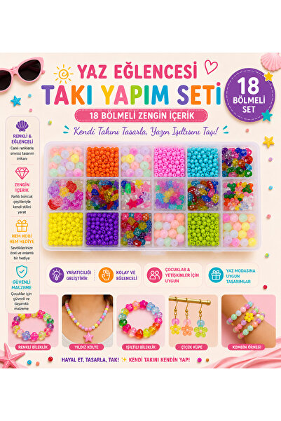By MO Accessories Çocuklar Için Hobi Takı Yapma Seti Hobi Kiti Bileklik Kolye...