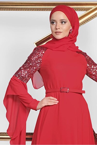 Alvina Sleeves Embroidered Evening Dress 4217