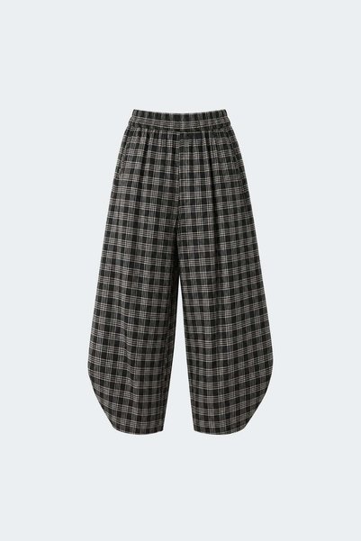 Suud Collection Smoked Slone Plaid Shalwar Trousers