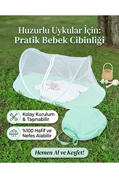 YurtTicaret Katlanabilir Bebek Cibinliği. 0-6 Yaş. Pratik Katlanır Yer Kaplamaz.