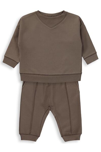 Civil Baby Basic 6-18 Ay Takım - Kahverengi