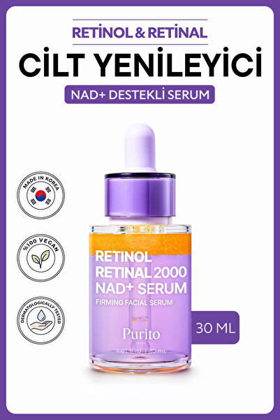 Purito Retinol 0.1% + Retinal 0.1% Anti-Aging Facial Serum | for Wrinkles, Fi...