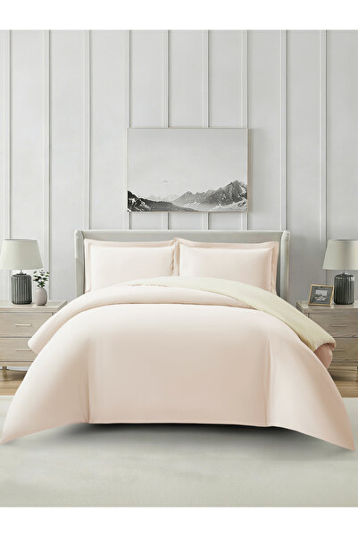 Donetella Solid Duvet Cover Set 4-Pcs, Queen Size 200×240cm, Brushed Microfib...