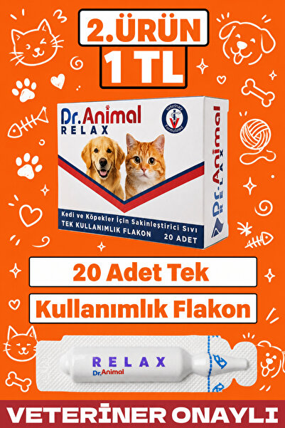 Dr. Animal Kedi Sakinleştirici | Köpek Sakinleştirici | Relax | 20 Adet Flakon