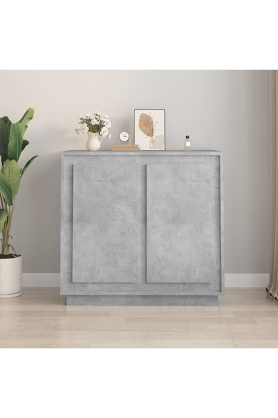 Concept Servantă, gri beton, 80x34x75 cm, lemn prelucrat