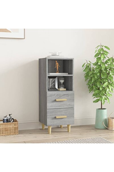 Concept Servantă, gri sonoma, 34,5x34x90 cm, lemn compozit