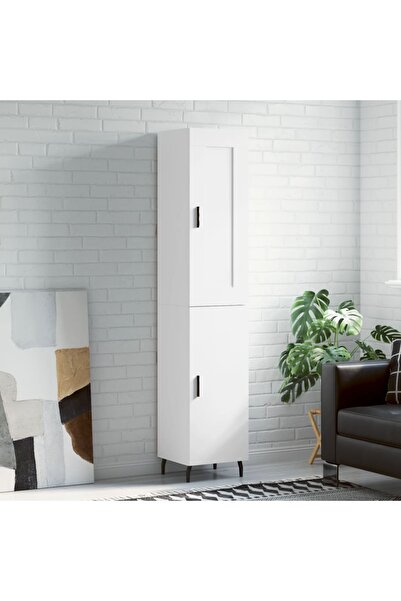 Concept Dulap înalt, alb, 34,5x34x180 cm, lemn prelucrat