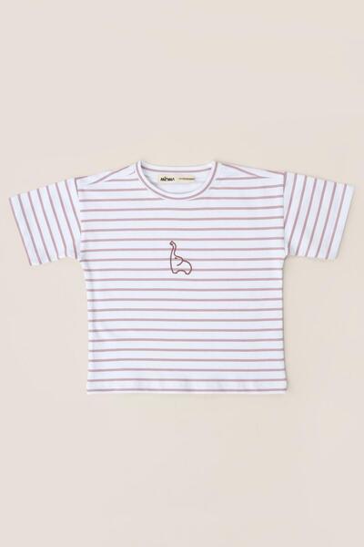 Mioma Kids Purple Striped T-Shirt
