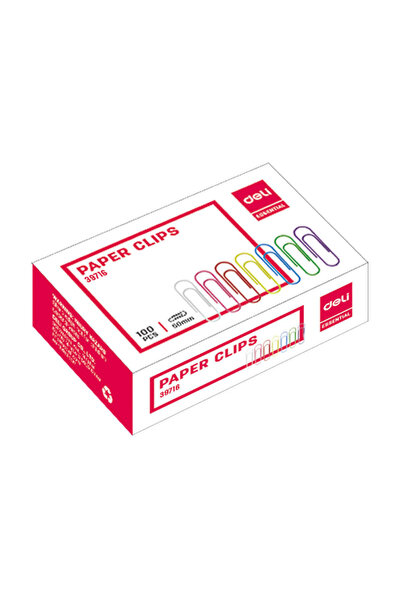 Deli Metal clips 33 mm color 100 pcs/cut
