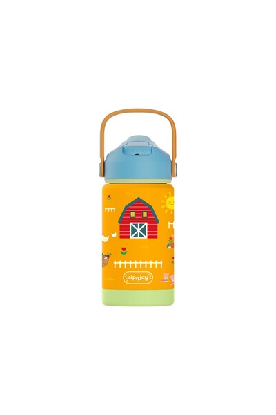 SipnJoy FlipSip Çocuk Su Termosu | 360 ml - Farmyard