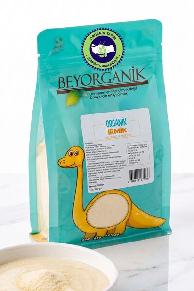 BEYORGANİK Organik İrmik 350gr (PESTİSİT VE AFLATOKSİN ANALİZLİ)