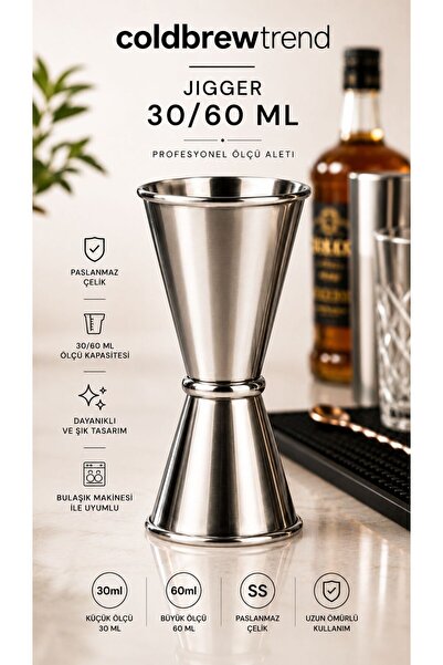 Genel Markalar İkili Çelik Ölçek - Jigger 30/60 ML
