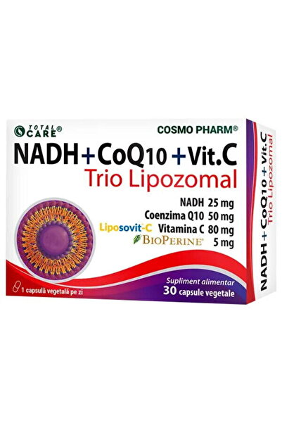 Cosmo Pharm NADH + Coenzima Q10 + Vitamina C Trio Lipozomal 30cps vegetale