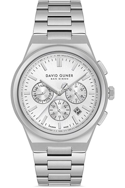 DAVID GUNER Dg-9079Ga-A1A Functions Active Calendar 3 Atm Water Resistant Met...