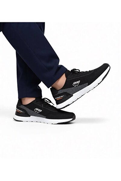 Wickers Pantofi sport negri pentru bărbați Pantofi confortabili pentru mers p...