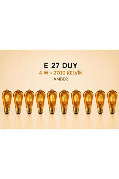 ZMR LUMIXA 4W 2700K RUSTİK AMPUL AMBER 10 ADET