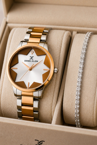 Daniel Klein Kadın Kol Saati Rose Gold-gümüş Renk Çelik Kordon&kasa Dke.1.110...
