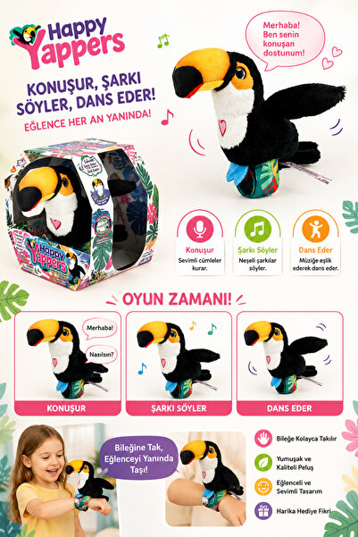 happy yappers Slap Bant Bileklik Konuşan Kuşlar - Toucan