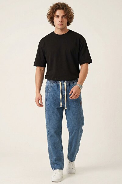 Hiccup BDART Pantaloni Din Denim Cu Croială Lejeră Și Talie Cu Șnur