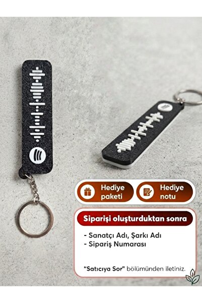 OEM Kişiye Özel Spotify Barkodlu Anahtarlık - İsme Özel Şarkı Çalma Listesi H...