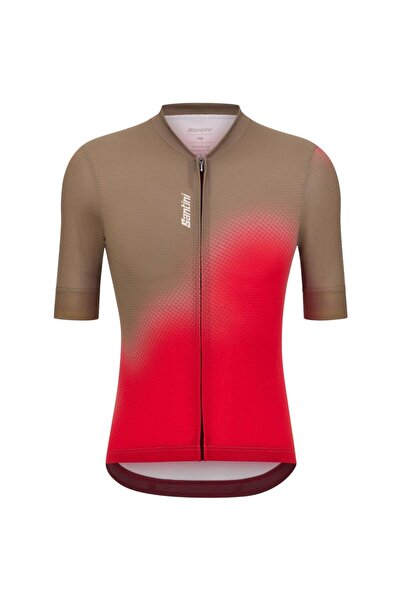 Santini Tricou de ciclism pentru bărbați Spot SS 2025-Bej/Albastru-XS