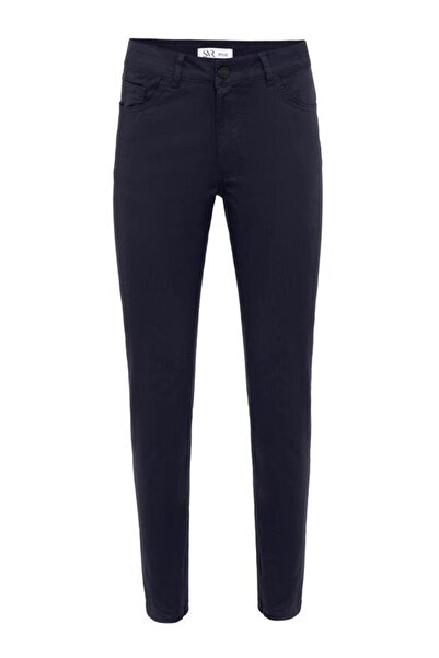 SÜVARİ Lacivert Slim 5 Cep Kalıp Düz Pantolon