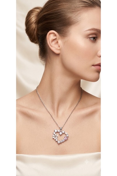 Işıltılı Elegant Heart Necklace