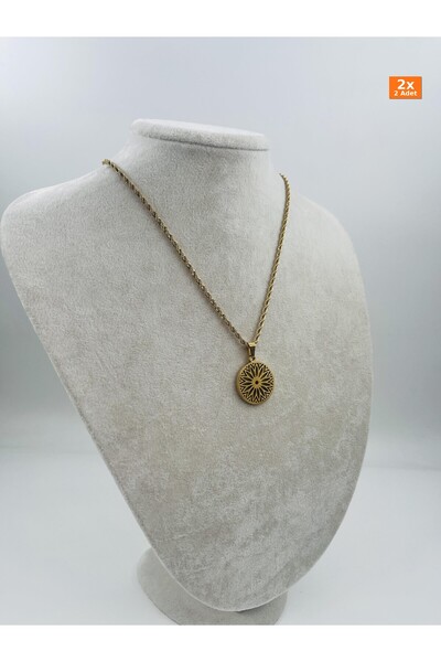 Bozhi Steel Necklace Gold Business Woman Style