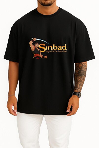 Bahriyeli Collection Oversized Sailor Sinbad Seven Seas Chest Design Unisex T...