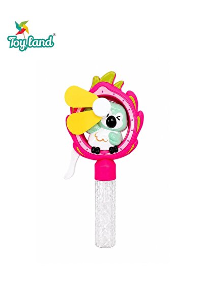 TOY LAND Kids Handheld Bubble Fan Toy with Built-in Bubble Solution, Cartoon ...