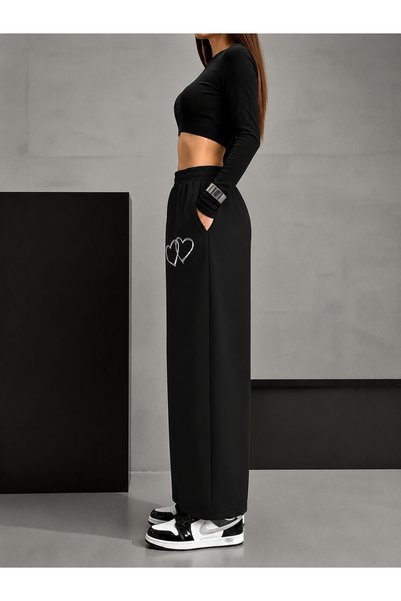 ZAVIXO Women's Wide Leg 100% Cotton Trousers Urban Casual Style